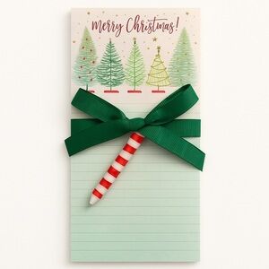 Lady Jayne Merry Christmas Magnetic Notepad and Candy Can Pen